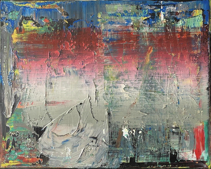抽象画　『崢嶸 Erhabenheit』 Gerhard Richter 格哈德・里希特| Abstraktes Bild 抽象畫