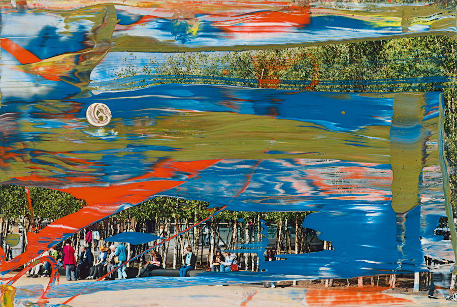 地主悌助　石　油彩画　10号 油彩涂抹的相片» 格哈德·里希特