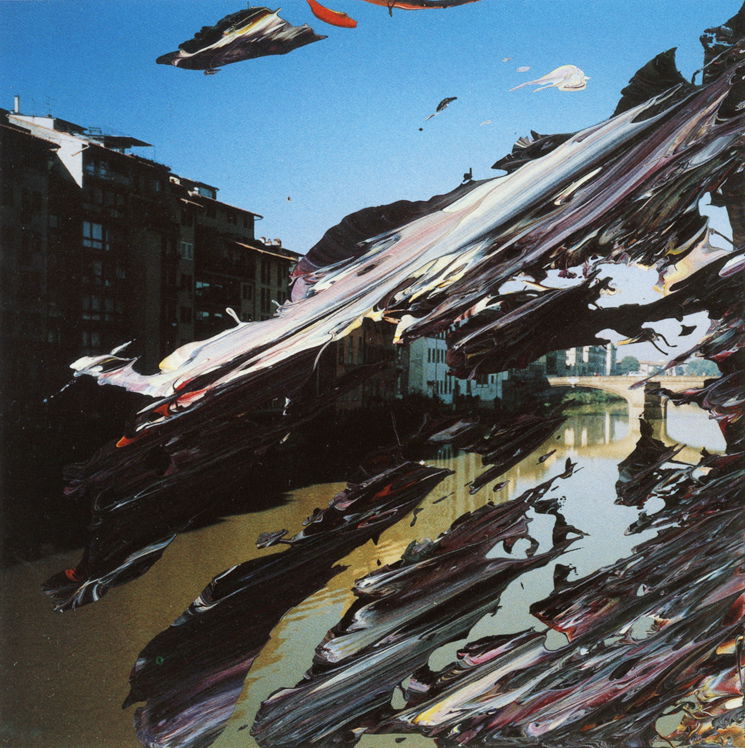 地主悌助　石　油彩画　10号 油彩涂抹的相片» 格哈德·里希特